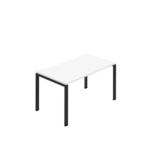Jemini One Person Bench Desk 1200x800mm White/Black KF800644