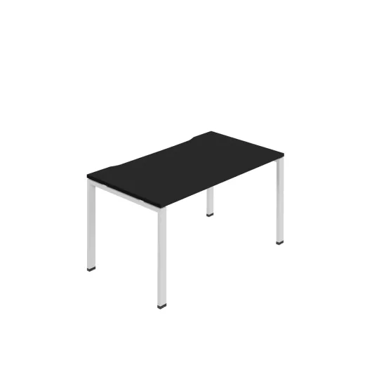 Jemini One Person Bench Desk 1600x800mm Black/White KF800670