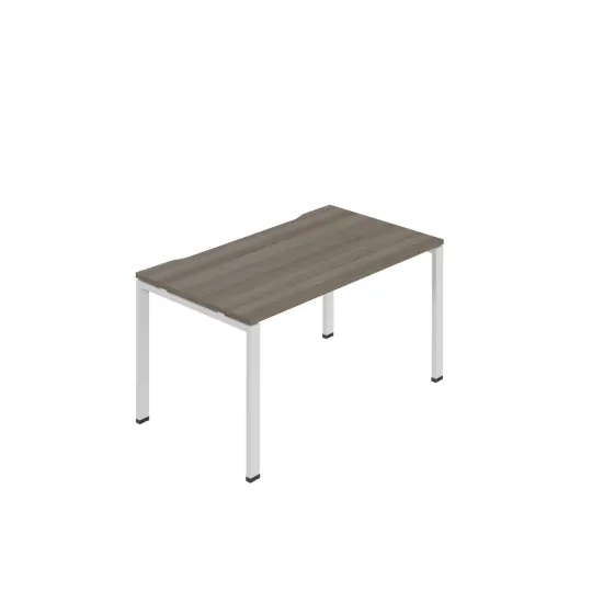 Jemini One Person Bench Desk 1600x800mm Grey Oak/White KF800673