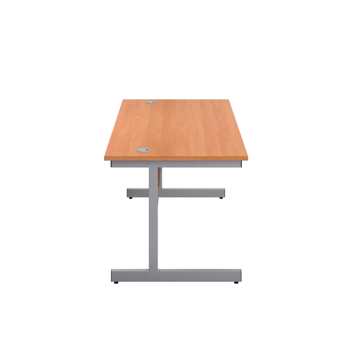 First Rectangular Cantilever Desk 1200x800x730mm Beech/Silver KF803317 - Image 2