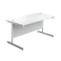First Rectangular Cantilever Desk 1800x800x730mm White/White KF803546 - Image 1