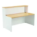 Jemini Reception Unit 1400x800x740mm Nova Oak/White KF816357 - Image 1