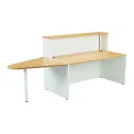 Jemini Reception Unit with Extension 1600x800x740mm Nova Oak/White KF816418 - Image 1