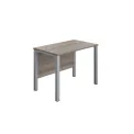 Jemini Rectangular Goal Post Desk 1000x600x730mm Grey Oak/Silver KF821366 - Image 1