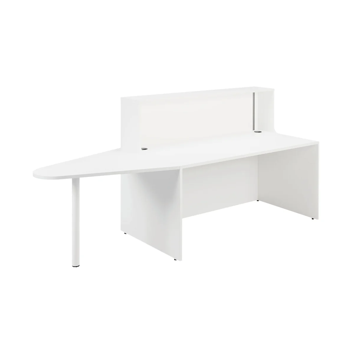 Jemini Reception Unit with Extension 1400x800x740mm White KF839537 - Image 1