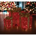LED Outdoor/Indoor Light Up Christmas Presents Red (Pack of 3) GH9068 - Image 2