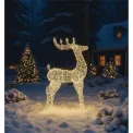 LED Outdoor Metal Light Up Deer 1180mm Silver/Warm White XH10094 - Image 1