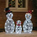 LED Outdoor Light Up Snowman Warm White (Pack of 3) XH10096 - Image 1