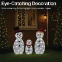 LED Outdoor Light Up Snowman Warm White (Pack of 3) XH10096 - Image 2
