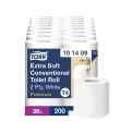 Tork Extra Soft Conventional Toilet Roll Premium 2-Ply 200 Sheets Per Roll 9x4 (Pack of 36) 101409 - Image 1