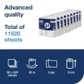 Tork T4 Conventional Toilet Paper Roll Advanced 2-Ply White 320 Sheets (Pack of 36) 100320 - Image 2