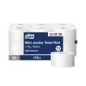 Tork T2 Mini Jumbo Toilet Roll 2-Ply (Pack of 12) 120238 - Image 1