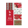 Traditional Christmas Wrapping Paper 4m (Pack of 36) X9153B/FSC - Image 1