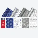 Christmas Blue Snowflakes Wrapping Paper 4m (Pack of 36) X9156B/FSC - Image 2