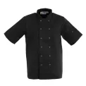 Whites Vegas Unisex Chef Jacket Short Sleeve Black - Image 1
