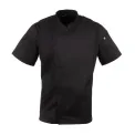 Chef Works Springfield Zipper Black Men's Chefs Jacket - Image 1