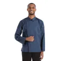 Chef Works Hartford Lightweight Zipper Blue Unisex Chef Jacket - Image 1