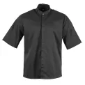 Southside Band Collar Unisex Chef Jacket Black - Image 1