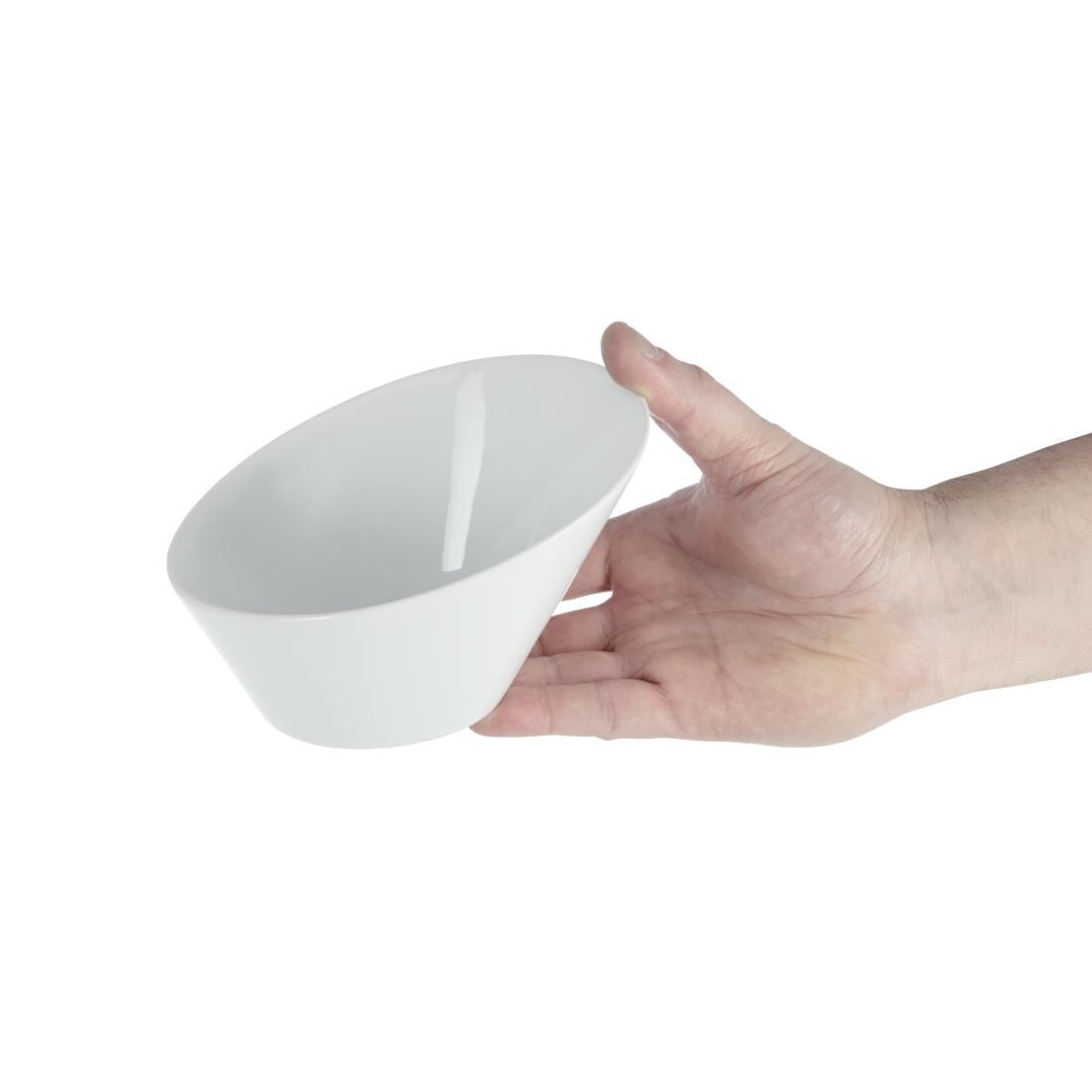 Olympia Whiteware Oval Sloping Bowls 154(L)x133(W)mm