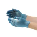 Vogue Vinyl Food Prep Gloves Blue Powdered - Image 2