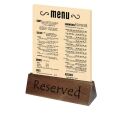 Olympia Acacia Menu Holder and Reserved Sign