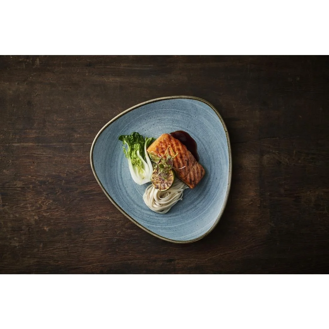 Churchill Stonecast Raw Lotus Plates Teal 228mm (12 Pack) - Image 2