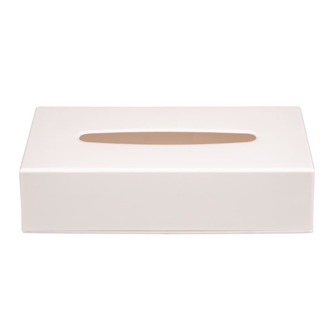 White Rectangular Tissue Holder
