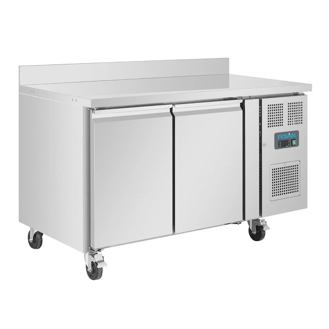 Polar Counter 2 Door Freezer with Upstand 282 Ltr - Image 1