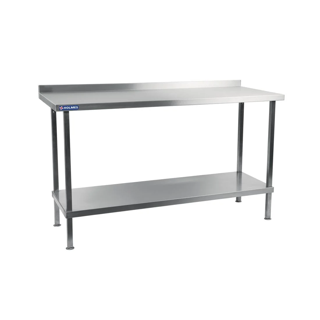 Holmes Stainless Steel Wall Table with Upstand 1500mm - Image 1