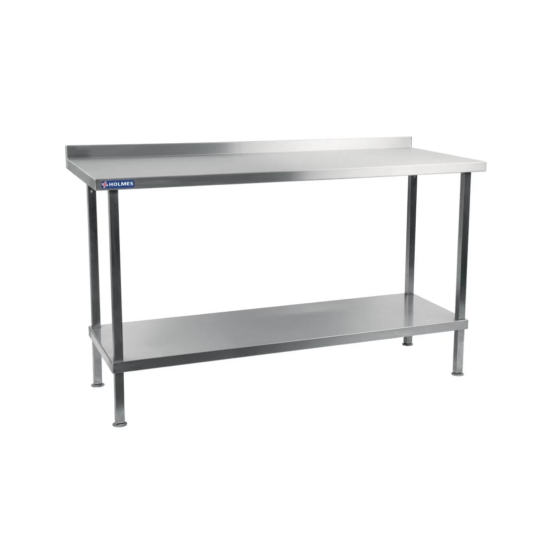 Holmes Stainless Steel Wall Table with Upstand 1500mm - Image 1