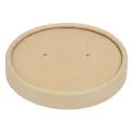 Colpac Recyclable Kraft Microwavable Soup Cup Lids 8oz and 12oz (500 Pack) - Image 1