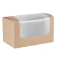 Colpac Compostable Kraft Sandwich Packs With PLA Window (Pack of 500) - Image 1