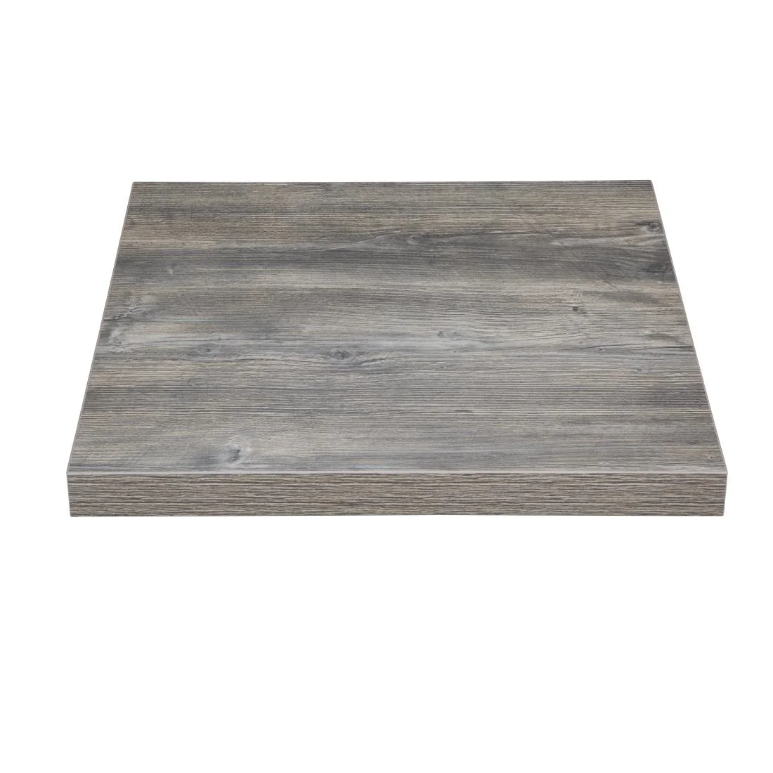 Bolero Pre-Drilled Square Melamine Table Top Ash Grey 600mm - Image 2