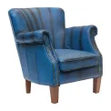 Lancaster Leather Chair Blue - Image 1