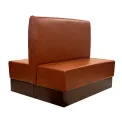 Double Booth in Bison Tan Vinyl - Image 1
