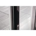 Polar Back Bar Cooler with Sliding Doors in Black 208Ltr