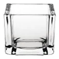 Olympia Glass Tealight Holder Square Clear - Image 1