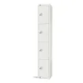Elite Four Door Coin Return Locker White - Image 1