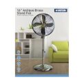 Status 16" Oscillating Antique Brass Stand Fan