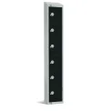 Elite Six Door Electronic Combination Locker with Sloping Top Black - Image 1
