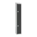 Elite Double Door Electronic Combination Locker with Sloping Top Graphite Grey - Image 1