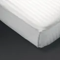 Mitre Comfort Satin Flat Sheet White Single - Image 1