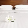 Mitre Comfort Satin Duvet Cover Oatmeal Super King - Image 1