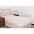 Mitre Essentials Temir Flat Sheet Oatmeal Single - Image 1