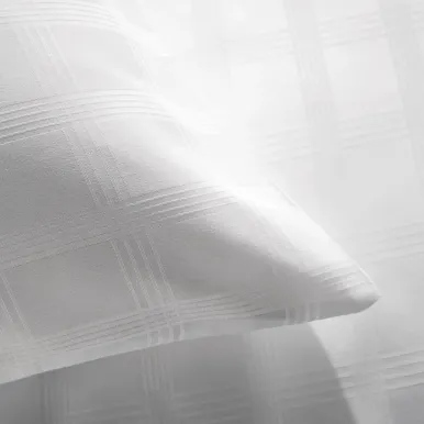 Comfort Vercelli Checked Pillowcase White