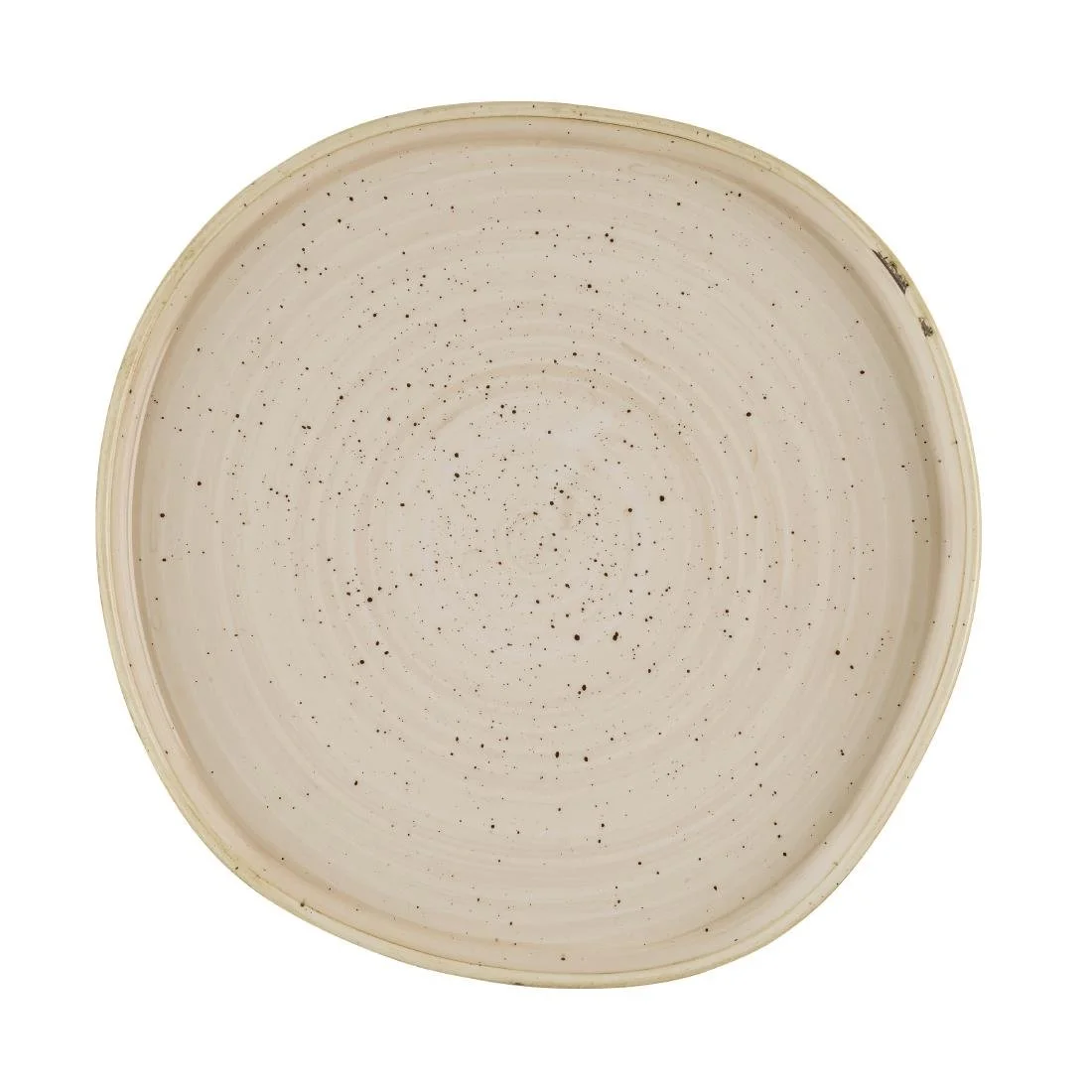 Churchill Stonecast Nutmeg Cream Organic Walled Plates 257mm (6 Pack) - Image 1
