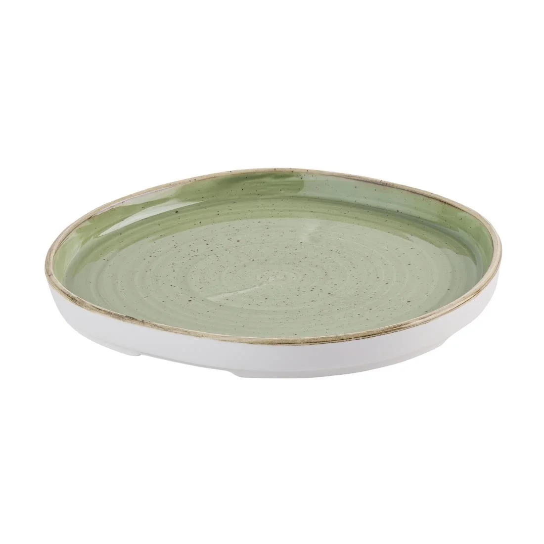 Churchill Stonecast Sage Green Organic Walled Plates 206mm (6 Pack) - Image 2