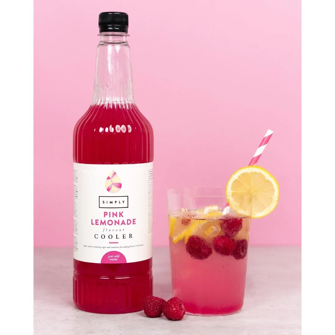 Simply Pink Lemonade Cooler Syrup 1Ltr - Image 2