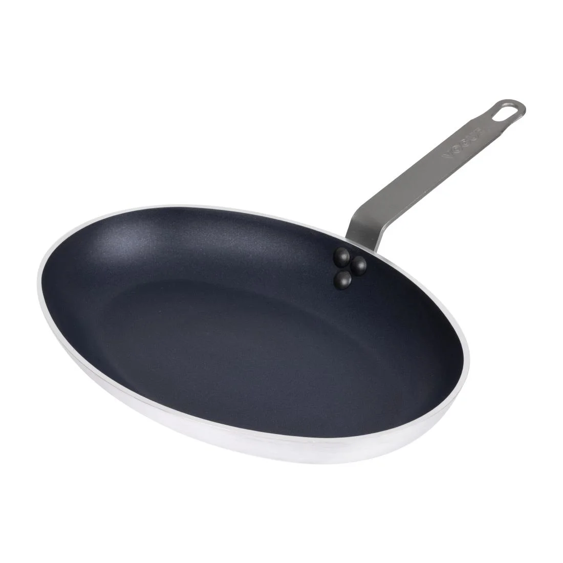 Vogue Aluminium Non-Stick Teflon Platinum Plus Oval Frying Pan 36cm - Image 1