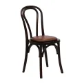 Hoop Back Dining Chairs in Dark Walnut with Bison Espresso Seat (2 Pack) - Image 1